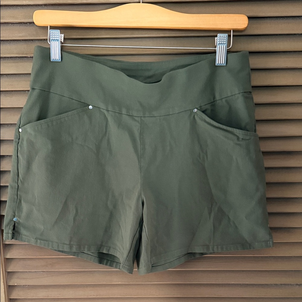 INC International Concepts High Waist Olive Shorts